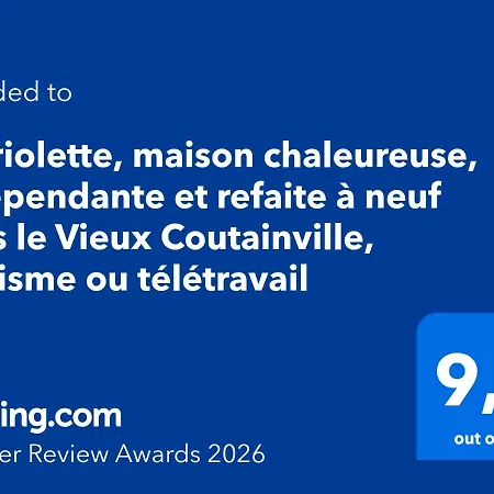 Hébergement de vacances La Triolette, Maison Chaleureuse, Indépendante Et Refaite à Neuf Dans Le Vieux Coutainville, Tourisme Ou Télétravail